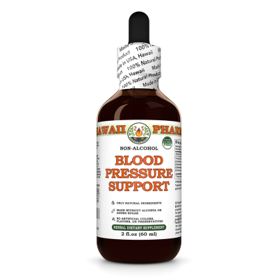 Blood Pressure Support Alcohol-FREE Herbal Liquid Extract, Hawthorn Dried Leaf and Flower, Motherwort Dried Herb, Marshmallow Dried Herb, Flax Seed.