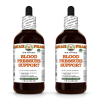 Blood Pressure Support Alcohol-FREE Herbal Liquid Extract, Hawthorn Dried Leaf and Flower, Motherwort Dried Herb, Marshmallow Dried Herb, Flax Seed. 2x4 Oz