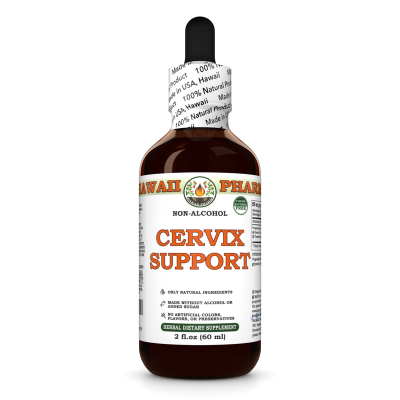 Cervix Support Alcohol-FREE Herbal Liquid Extract, Green Tea leaf, Turmeric root Glycerite