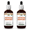 Thyroid Support Alcohol-FREE Herbal Liquid Extract, Kelp Dried Whole Plant, Oatstraw Dried Stem and Leaf, Horsetail Dried Herb Glycerite 2x2 Oz