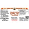 California Poppy and Valerian Liquid Extract, Organic California Poppy Dried Aerial Parts and Valerian Dried Root Tincture