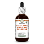 California Poppy and Valerian Alcohol-FREE Herbal Liquid Extract, Organic California Poppy and Valerian Root Glycerite