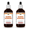 Bones Support Liquid Extract, Garlic Dried Bulb, Eleuthero Dried Root, Barberry Dried Root Bark Tincture Herbal Supplement 2x4 Oz