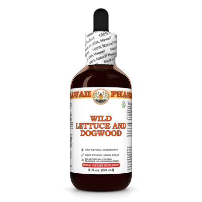 Wild Lettuce And Dogwood Liquid Extract, Wild Lettuce herb, Dogwood bark Tincture Herbal Supplement