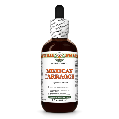 Mexican Tarragon Alcohol-FREE Liquid Extract, Organic Mexican Tarragon (Tagetes Lucida) Dried Steam and Flower Glycerite