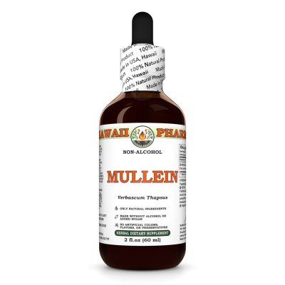 Mullein Alcohol-FREE Liquid Extract, Organic Mullein (Verbascum Thapsus) Dried Leaf Glycerite