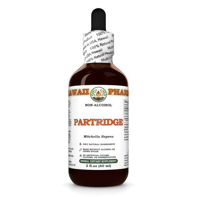 Partridge Alcohol-FREE Liquid Extract, Partridge (Mitchella repens) Dried Herb Squaw Vine Glycerite