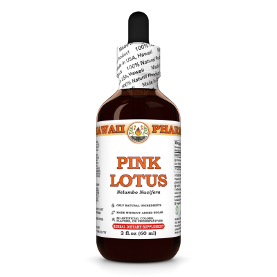 Pink Lotus Liquid Extract, Organic Sacred Water Lotus (Nelumbo nucifera) Dried Flower Tincture