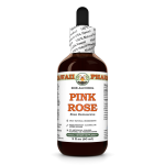 Pink Rose (Rosa Damascena) Tincture, Certified Organic Dried Buds And Petals ALCOHOL-FREE Liquid Extract