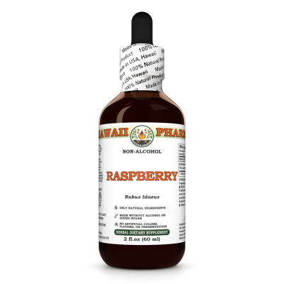 Raspberry Alcohol-FREE Liquid Extract, Organic Raspberry (Rubus idaeus) Dried Leaf Glycerite
