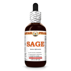 Sage Liquid Extract, Organic Sage (Salvia Officinalis) Dried Leaf Tincture
