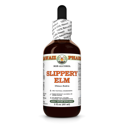 Slippery Elm Alcohol-FREE Liquid Extract, Organic Slippery Elm (Ulmus Rubra) Dried Bark Glycerite