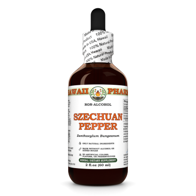 Szechuan Pepper Alcohol-FREE Liquid Extract, Szechuan Pepper (Zanthoxylum Bungeanum) Dried Berry Husk Glycerite