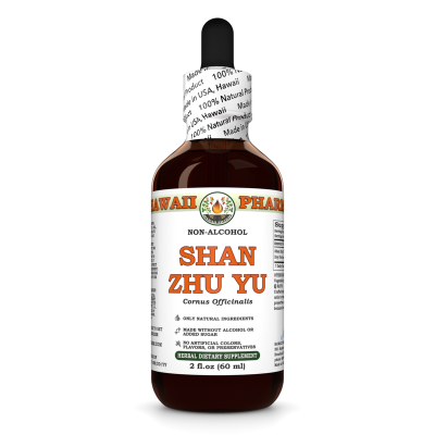 Shan Zhu Yu (Cornus Officinalis) Tincture, Wildcrafted Dried Fruit ALCOHOL-FREE Liquid Extract