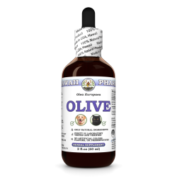 Olive (Olea Europaea) Certified Organic Dried Leaf Veterinary Natural Alcohol-FREE Liquid Extract, Pet Herbal Supplement