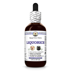Liquorice (Glycyrrhiza Glabra) Certified Organic Dried Root Veterinary Natural Alcohol-FREE Liquid Extract, Pet Herbal Supplement