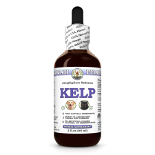 Kelp (Ascophyllum Nodosum) Certified Organic Dried Whole Plant Veterinary Natural Alcohol-FREE Liquid Extract, Pet Herbal Supplement