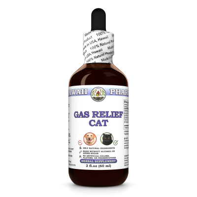 Gas Relief Cat, Veterinary Natural Alcohol-FREE Liquid Extract, Pet Herbal Supplement