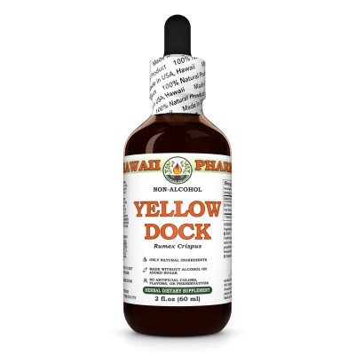 Yellow Dock Alcohol-FREE Liquid Extract, Organic Yellow Dock (Rumex Crispus) Dried Root Glycerite