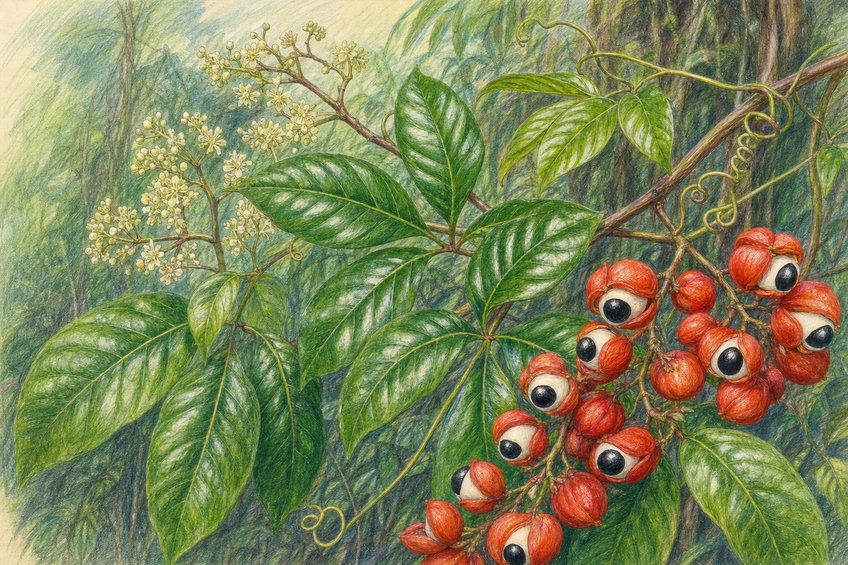 GUARANA PLANT GUIDE: AMAZON VINE WITH EYE-LIKE SEEDS