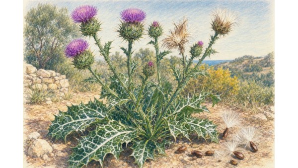 MILK THISTLE: MARBLED LEAVES AND OLD HERBAL GARDEN LORE