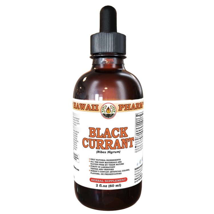 Black Currant (Ribes Nigrum) Tincture, Certified Organic Dried Leaf Liquid Extra