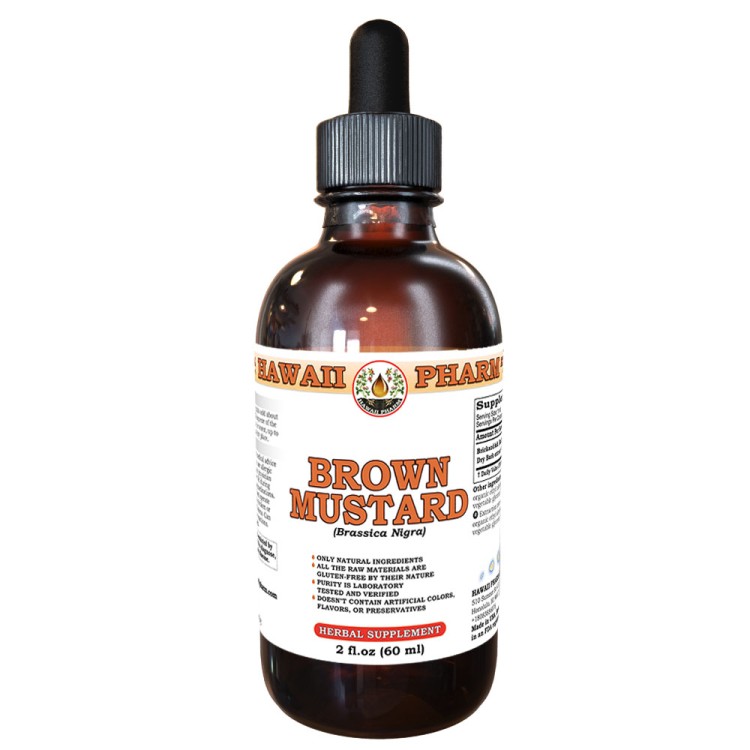 Brown Mustard (Brassica Nigra) Tincture, Certified Organic Dried Seed Liquid Ext
