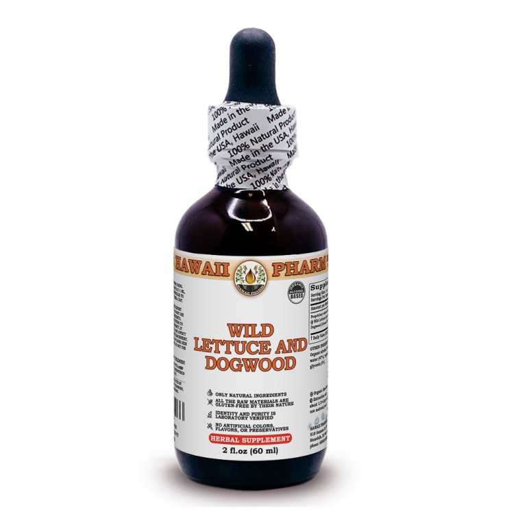 Wild Lettuce And Dogwood Liquid Extract, Wild Lettuce herb, Dogwood bark Tinctur