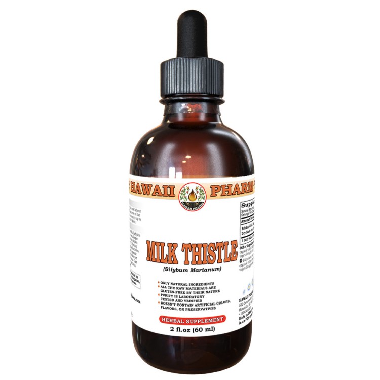 Milk Thistle (Silybum Marianum) Tincture, Certified Organic Dried Leaf Liquid Ex