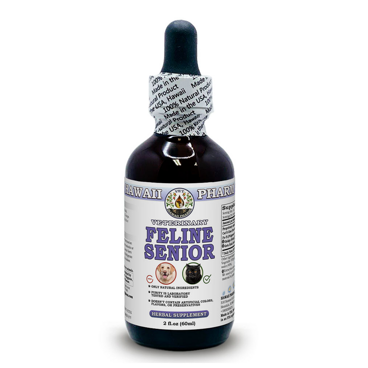 Feline Senior, Veterinary Natural Alcohol-FREE Liquid Extract, Pet Herbal Supple