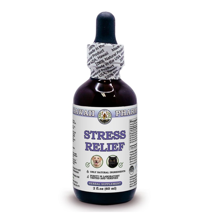 Stress Relief, Veterinary Natural Alcohol-FREE Liquid Extract, Pet Herbal Supple