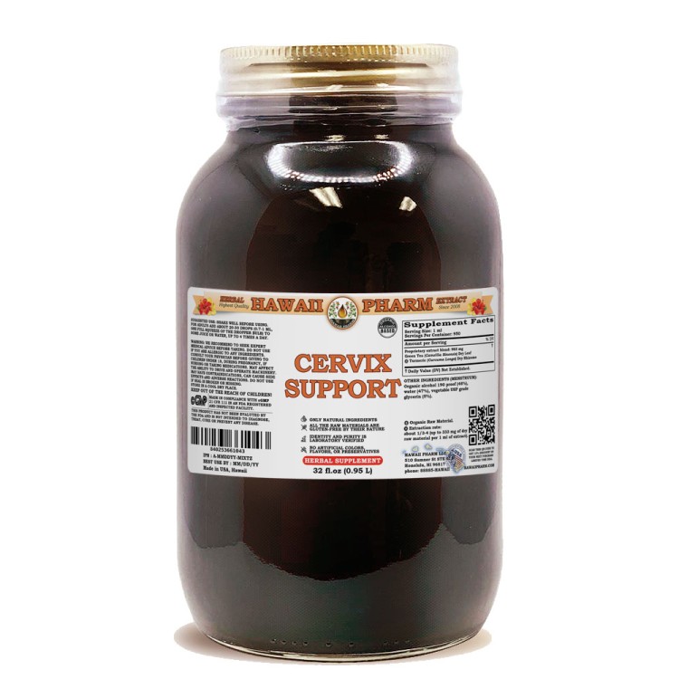 Cervix&nbsp;Support Liquid Extract, Green Tea leaf, Turmeric root Tincture Herbal Sup