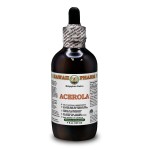 Acerola Alcohol-FREE Liquid Extract, Organic Acerola (Malpighia Glabra) Dried Berry Glycerite