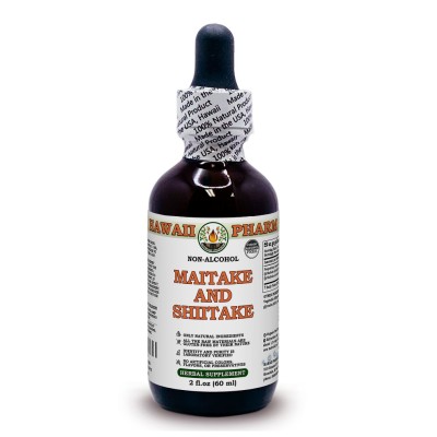 Maitake And Shiitake Alcohol-FREE Herbal Liquid Extract, Maitake mushroom, Shiitake mushroom Glycerite