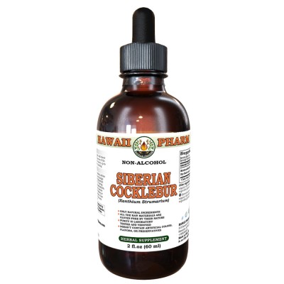 Siberian Cocklebur (Xanthium Strumarium) Tincture, Certified Organic Dried Fruit ALCOHOL-FREE Liquid Extract